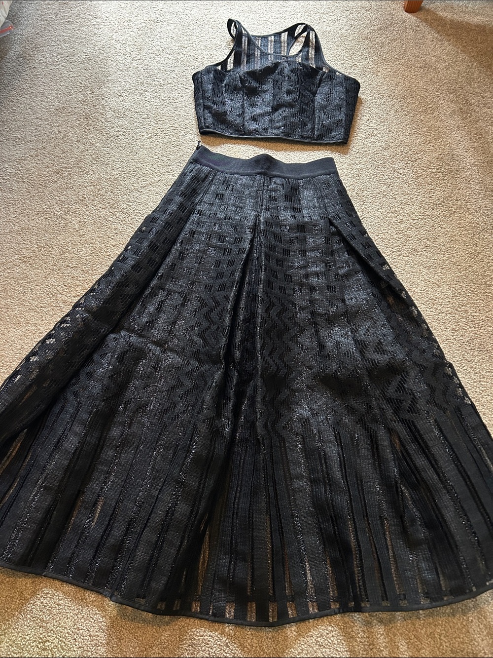 Milly Two Piece Black Dress size small - Picture 1 of 14